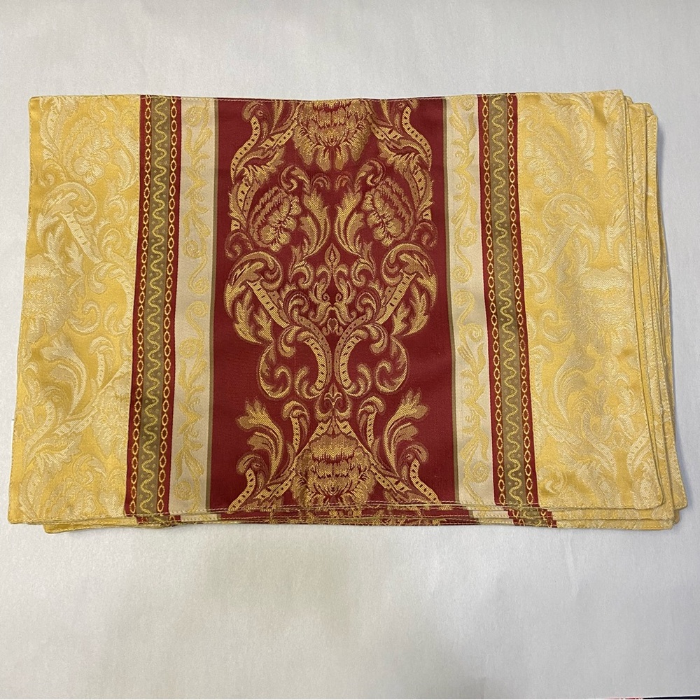 Waterford Ash Worth Placemats Set of 12 Brand New Gold Ruby 13”x19” NWT